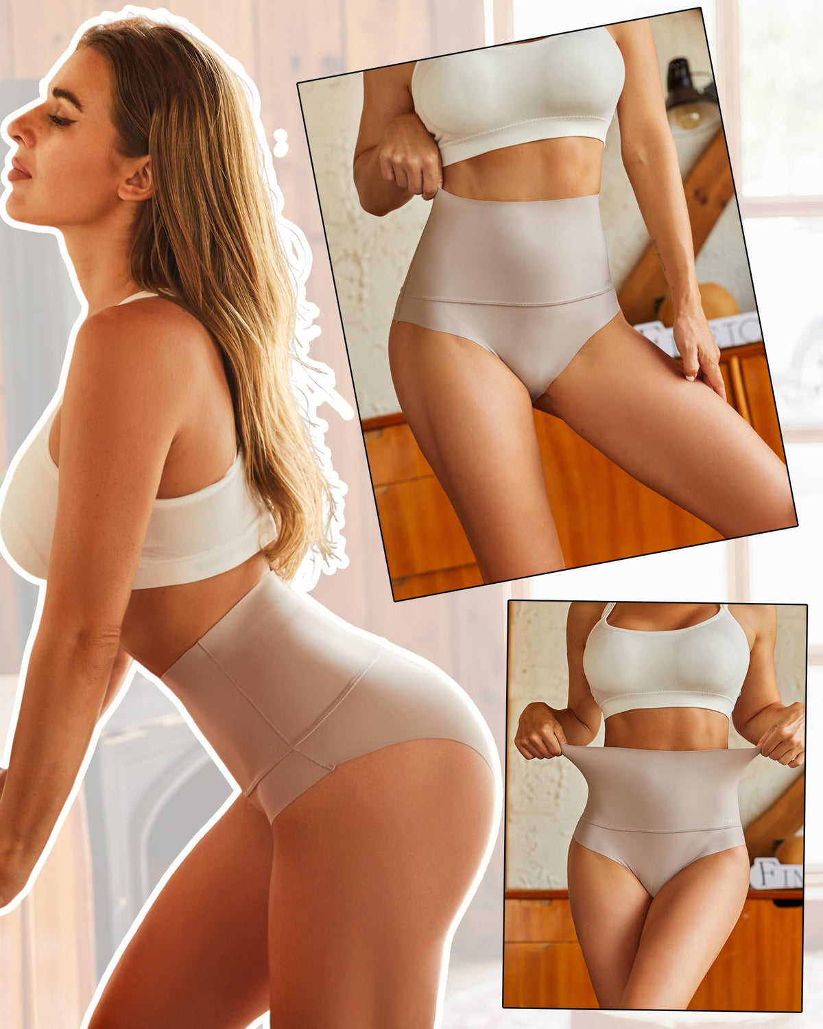 Slip a vita alta con controllo pancia – set da 3