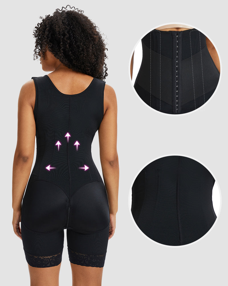 Total body shapewear in Colombiaanse faja-stijl met dubbele buikcontrole