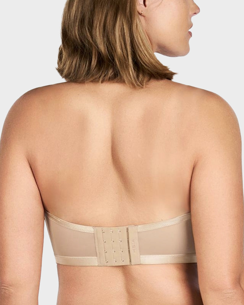 Reggiseno a balconcino senza spalline con ferretto in rete