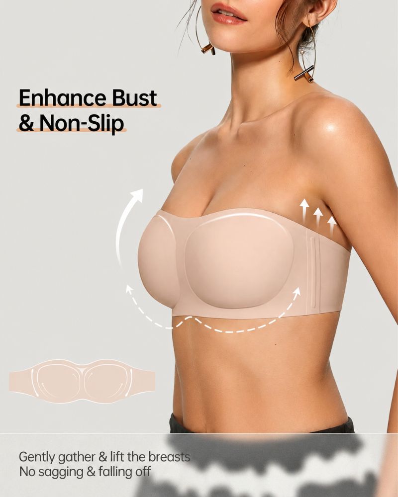 Reggiseno a fascia senza spalline senza cuciture